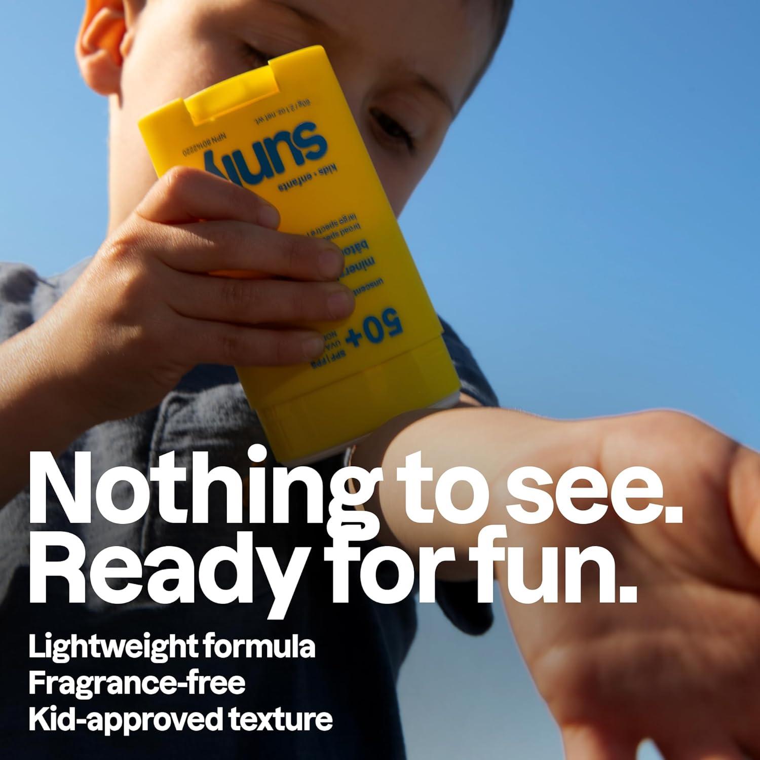 image:imageATTITUDE Kids Mineral Sunscreen Face Stick SPF 50 Broad Spectrum Zinc Oxide EWG Verified NonNano Gentle Lightweight NonGreasy Vegan Unscented 053 ozUnscented