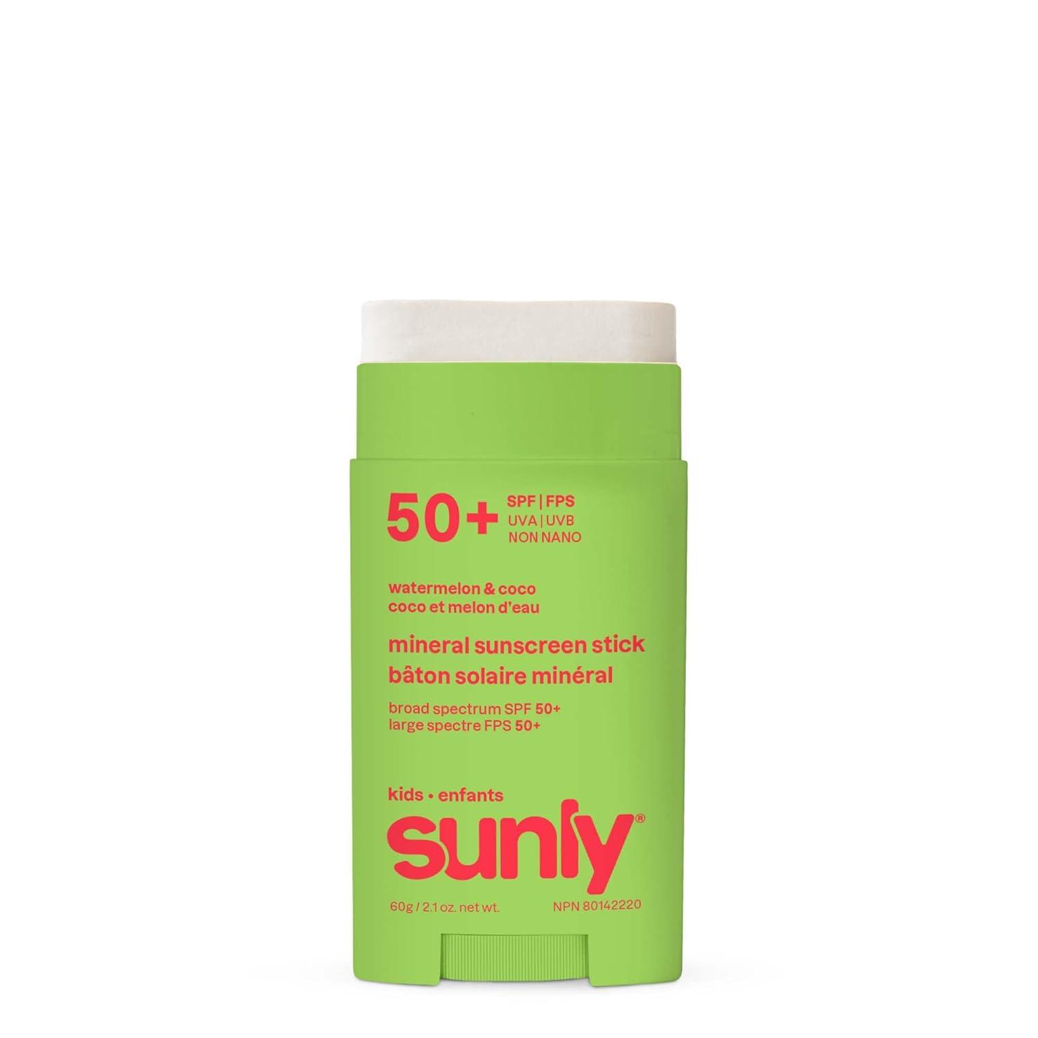 image:imageATTITUDE Kids Mineral Sunscreen Face Stick SPF 50 Broad Spectrum Zinc Oxide EWG Verified NonNano Gentle Lightweight NonGreasy Vegan Unscented 053 ozWatermelon Coco