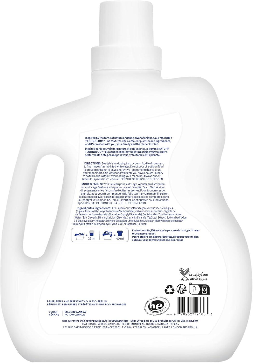 image:imageATTITUDE Liquid Fabric Softener PlantBased amp Vegan HE Compatible Naturally Derived Lavender Scent 80 Loads 676 Fl OzPink Grapefruit