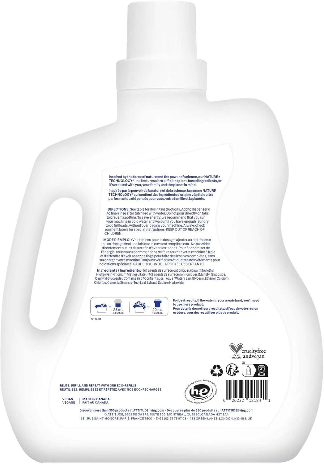 image:imageATTITUDE Liquid Fabric Softener PlantBased amp Vegan HE Compatible Naturally Derived Lavender Scent 80 Loads 676 Fl OzUnscented