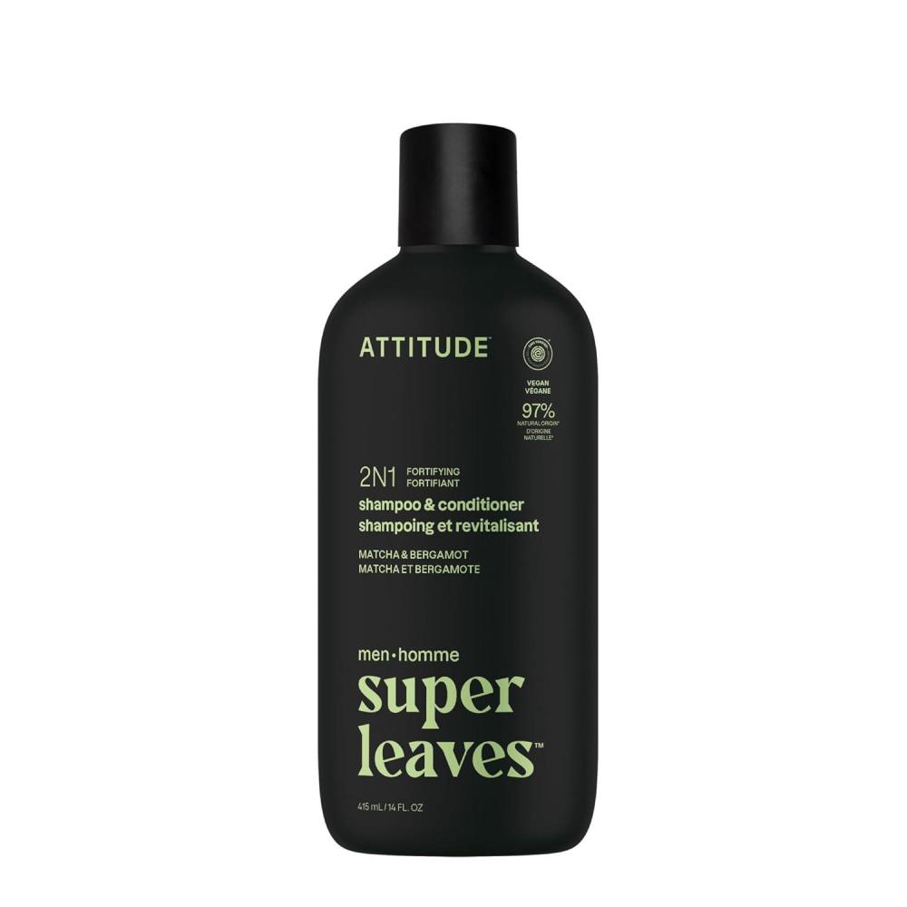 image:imageATTITUDE Mens Shampoo and Conditioner 2in1 Scalp Care for Build Up amp Oily Hair Refresh With Peppermint amp Willow Extract 97 Natural Origin Ingredients EWG Verified Eucalyptus amp Sage 14 Fl OzMatcha  Bergamot
