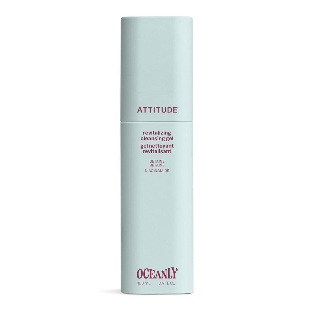 image:imageATTITUDE Revitalizing Cleansing Gel Gentle Face Wash with Betaine amp Niacinamide for Radiant HealthyLooking Skin EWG Verified Vegan Unscented 34 Fl Oz