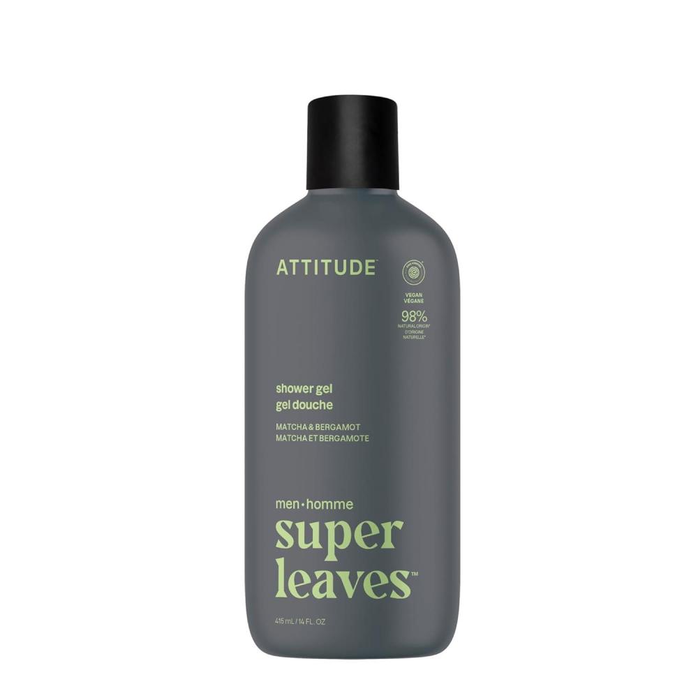 image:imageATTITUDE Shower Gel Body Wash for Men 98 Natural Origin Ingredients Paraben amp Phthalate Free EWG Verified Cleanses Without Drying Amber amp Citrus 14 Fl OzMatcha Bergamot