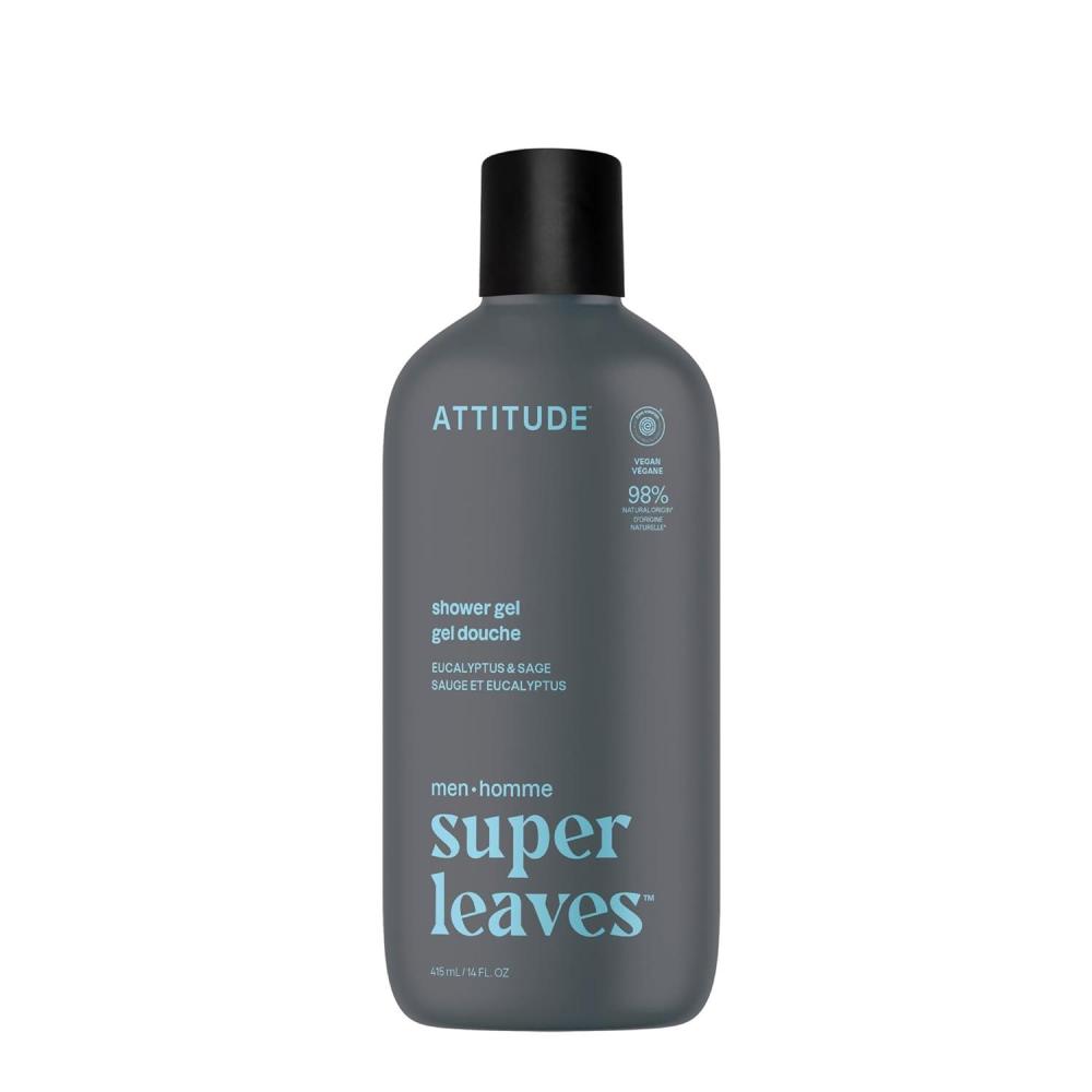 image:imageATTITUDE Shower Gel Body Wash for Men 98 Natural Origin Ingredients Paraben amp Phthalate Free EWG Verified Cleanses Without Drying Amber amp Citrus 14 Fl OzEucalyptus Sage