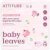 ATTITUDE Baby Water Wipes, EWG Verified, Safe for Newborns, Unscented & Fragrance-Free, 99% Water, Gentle, Vegan & Dermatologically Tested, Travel Pack with Hard Lid, 72 Count (Pack of 3)(72 Count (Pack of 3))