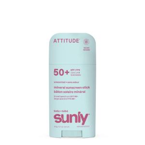 ATTITUDE Baby Mineral Sunscreen Face Stick SPF 50, Broad Spectrum Zinc Oxide, EWG Verified, Non-Nano, Gentle Lightweight Non-Greasy, Vegan(2 Ounce (Pack of 1))