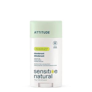 ATTITUDE Deodorant for Sensitive Skin, Aluminum Free & Baking Soda Free, Gentle & Vegan, Long-Lasting Odor Protection, Vanilla Cream Scent, 2.64 Oz(Fresh Apple)