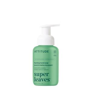 ATTITUDE Foaming Hand Soap, EWG Verified, Plant and Mineral-Based Ingredients, Vegan and Cruelty-free Personal Care Products, Unscented, 10 Fl Oz(Green Apple & Basil)