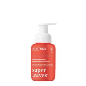 ATTITUDE Foaming Hand Soap, EWG Verified, Plant and Mineral-Based Ingredients, Vegan and Cruelty-free Personal Care Products, Unscented, 10 Fl Oz(Red Vine Leaves)