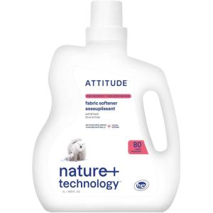 ATTITUDE Liquid Fabric Softener, Plant-Based & Vegan, HE Compatible, Naturally Derived, Lavender Scent, 80 Loads, 67.6 Fl Oz(Pink Grapefruit)