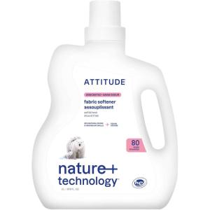 ATTITUDE Liquid Fabric Softener, Plant-Based & Vegan, HE Compatible, Naturally Derived, Lavender Scent, 80 Loads, 67.6 Fl Oz(Unscented)