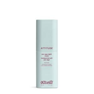 ATTITUDE Overnight Face Mask Anti Aging, With Hyaluronic Acid, Peptides & Collagen, Hydrating for Wrinkles & Fine Lines, Fragrance Free, Dermatologically Tested, EWG Verified, Vegan, 1.7 Fl Oz