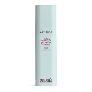 ATTITUDE Revitalizing Cleansing Gel, Gentle Face Wash with Betaine & Niacinamide for Radiant, Healthy-Looking Skin, EWG Verified, Vegan, Unscented, 3.4 Fl Oz