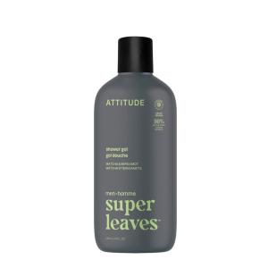 ATTITUDE Shower Gel Body Wash for Men, 98% Natural Origin Ingredients, Paraben & Phthalate Free, EWG Verified, Cleanses Without Drying, Amber & Citrus, 14 Fl Oz(Matcha & Bergamot)