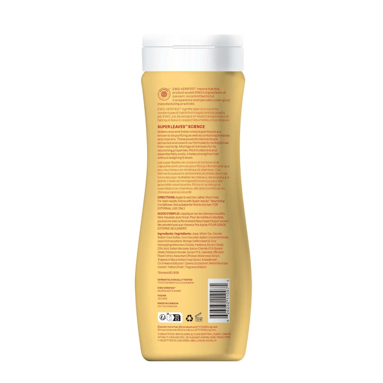 image:imageATTITUDE Amplifying Shampoo for Curly Hair with Coconut Oil EWG Verified Vegan and Naturally Derived Ingredients 2a 2b 2c Curl Type Gives body to Curls 16 Fl OzCurl Nourishing