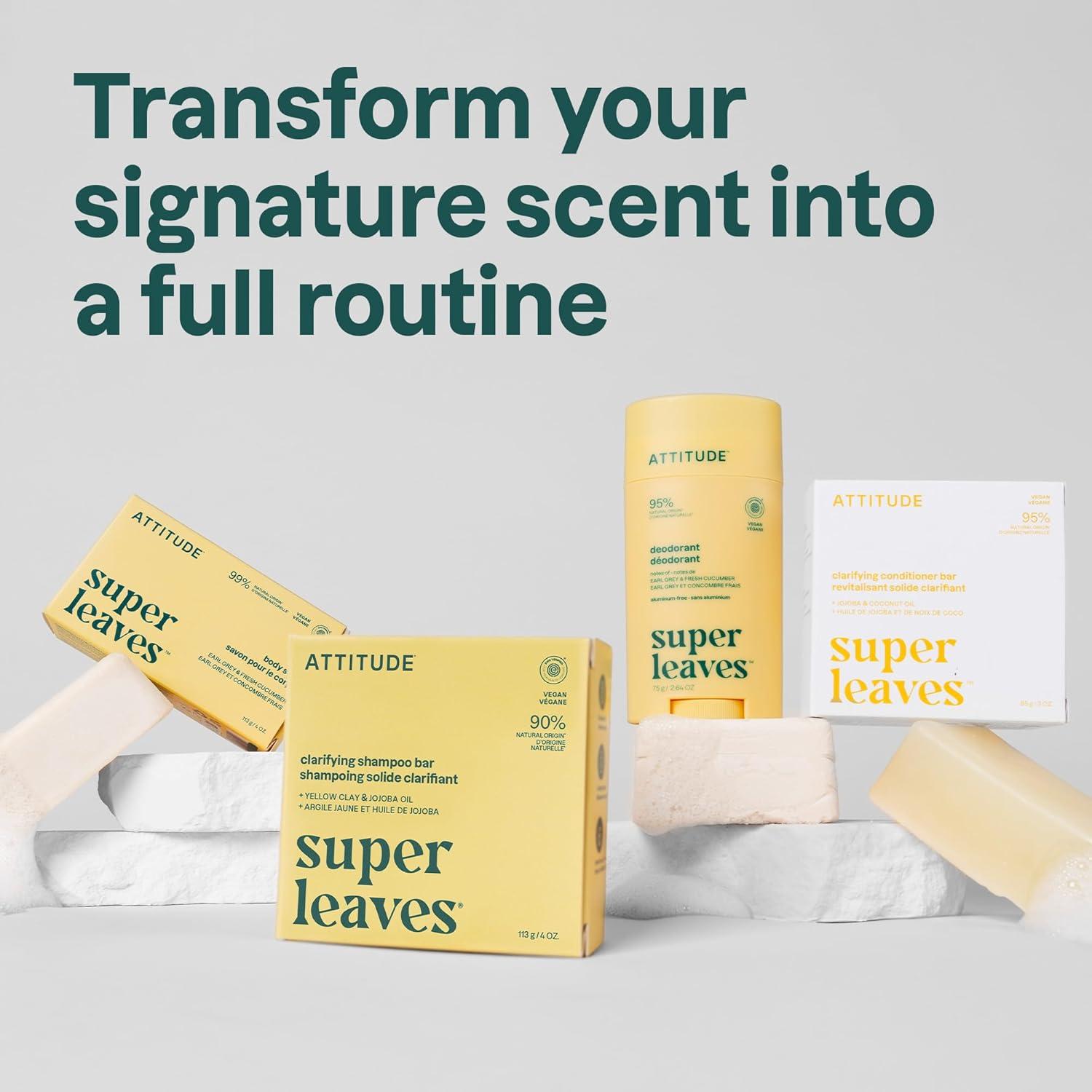 image:imageATTITUDE Bath and Shower Body Soap Bar EWG Verified Plasticfree Plant and MineralBased Ingredients Vegan and Crueltyfree Personal Care Products Sea Salt 4 OuncesEarl Grey Fresh Cucumber