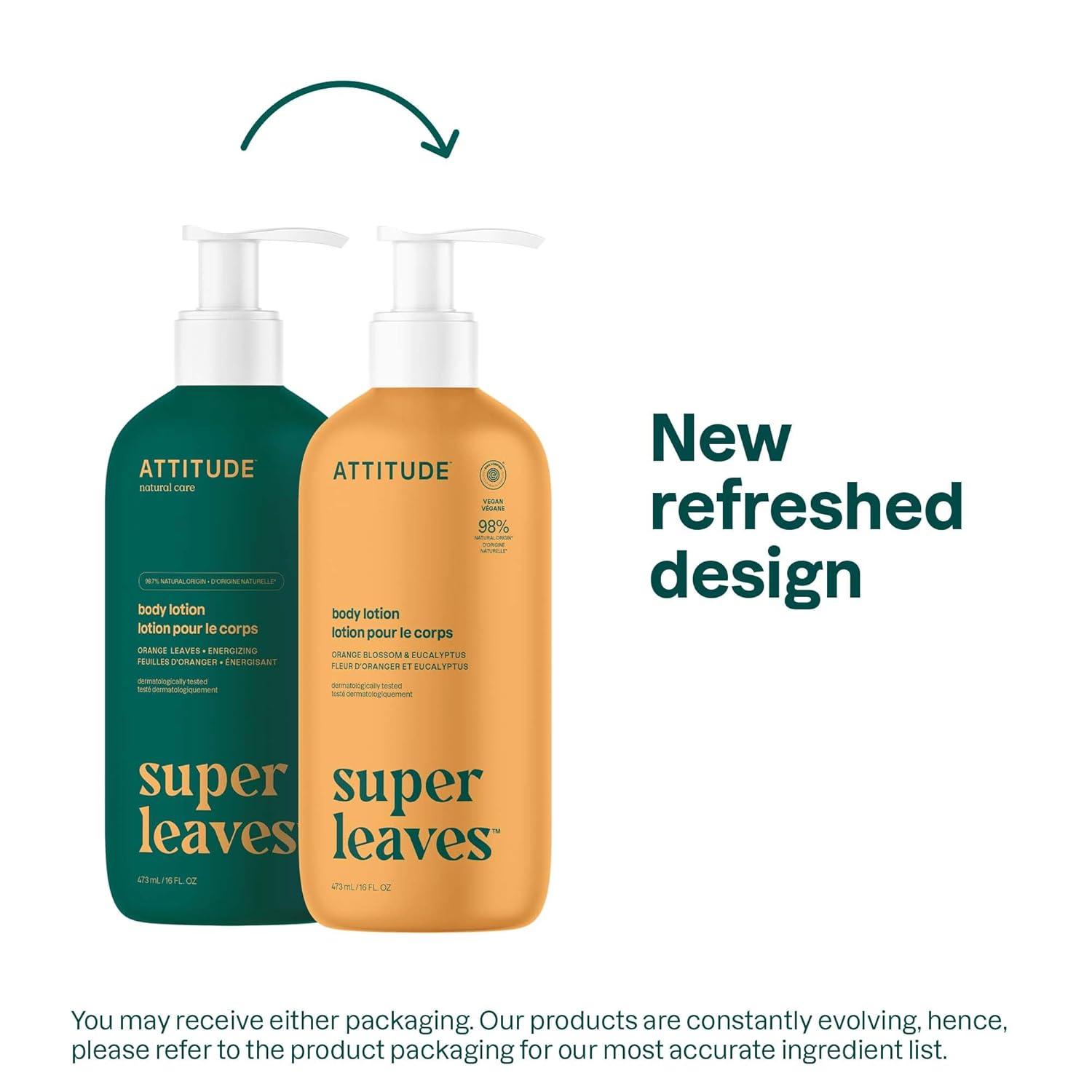 image:imageATTITUDE Body Lotion EWG Verified Vegan amp CrueltyFree Hydrating Moisturizer for Dry Skin NonGreasy Skin Care Earl Grey amp Fresh Cucumber Scent 16 Fl OzOrange Blossom Eucalyptus