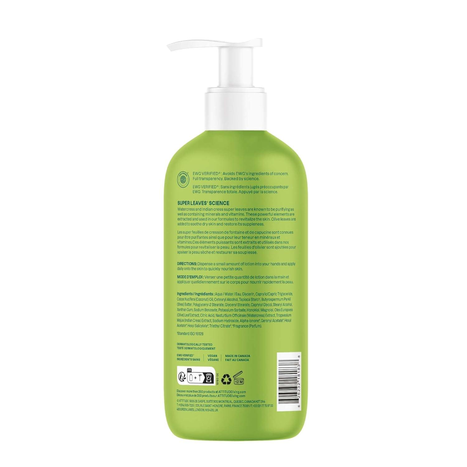 image:imageATTITUDE Body Lotion EWG Verified Vegan amp CrueltyFree Hydrating Moisturizer for Dry Skin NonGreasy Skin Care Earl Grey amp Fresh Cucumber Scent 16 Fl OzPear Amber