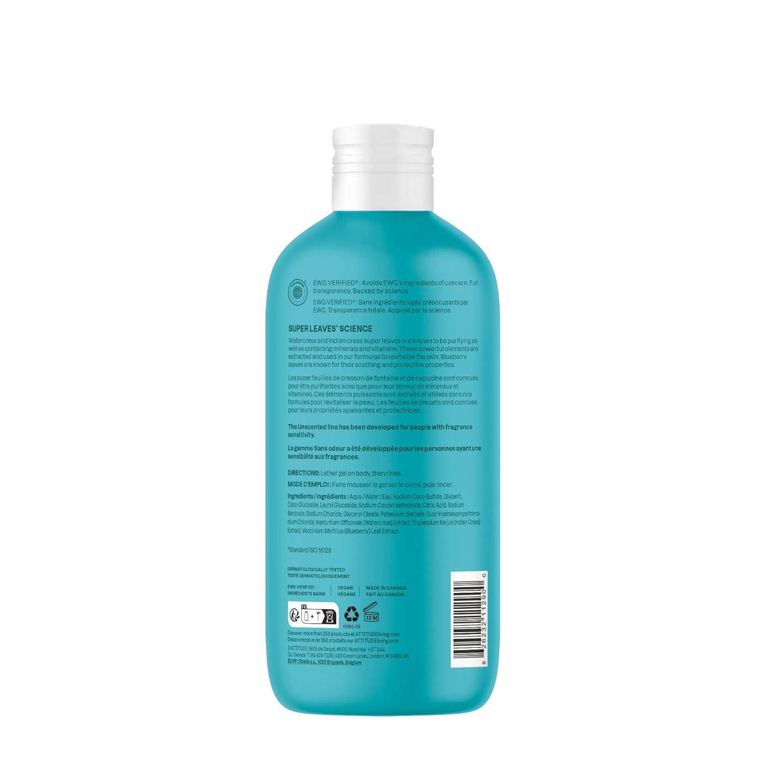 image:imageATTITUDE Body Wash EWG Verified Shower Gel Dermatologically Tested Plant and MineralBased Vegan Personal Care Products Earl Grey amp Fresh Cucumber 16 Fl OzUnscented