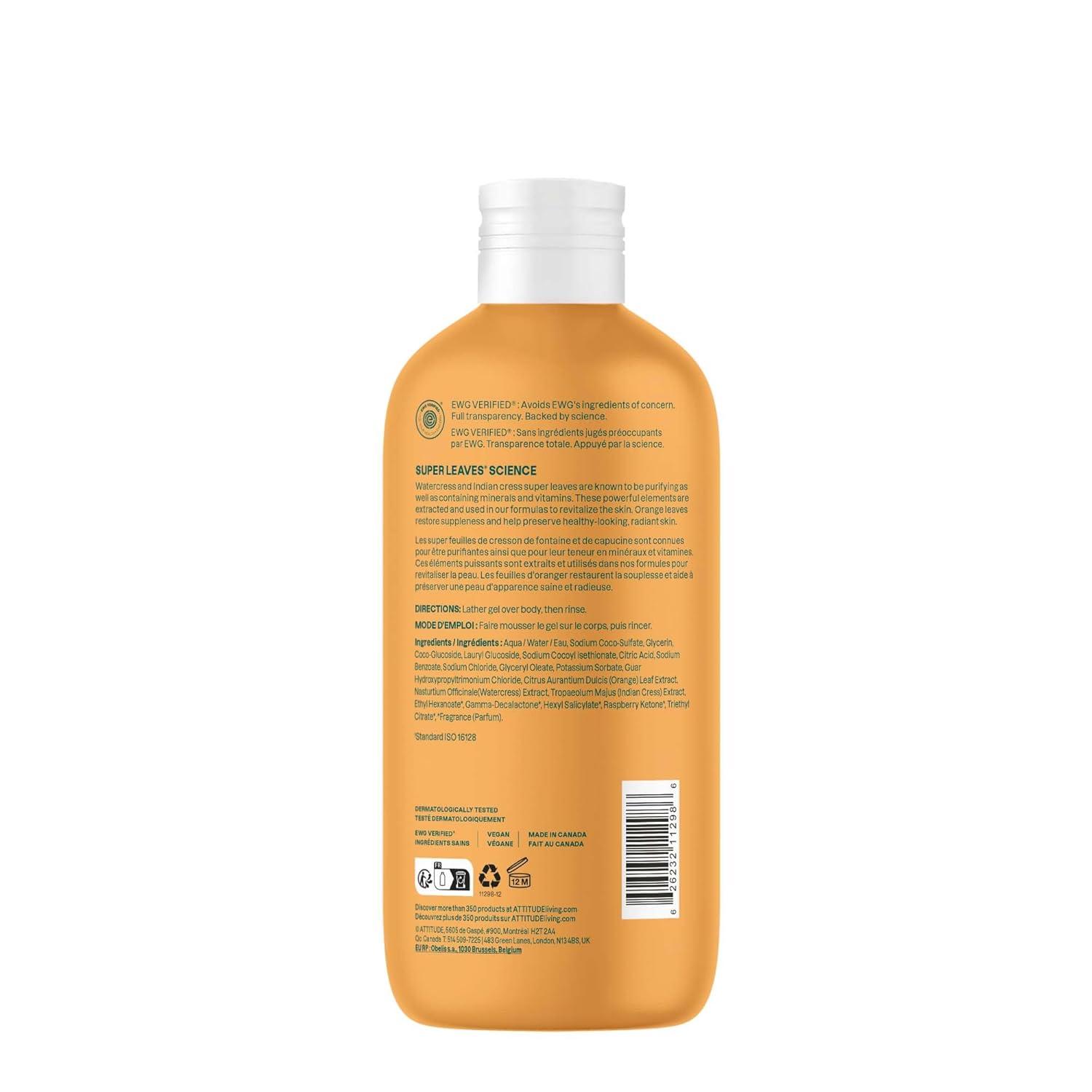image:imageATTITUDE Body Wash EWG Verified Shower Gel Dermatologically Tested Plant and MineralBased Vegan Personal Care Products Earl Grey amp Fresh Cucumber 16 Fl OzOrange Blossom Eucalyptus