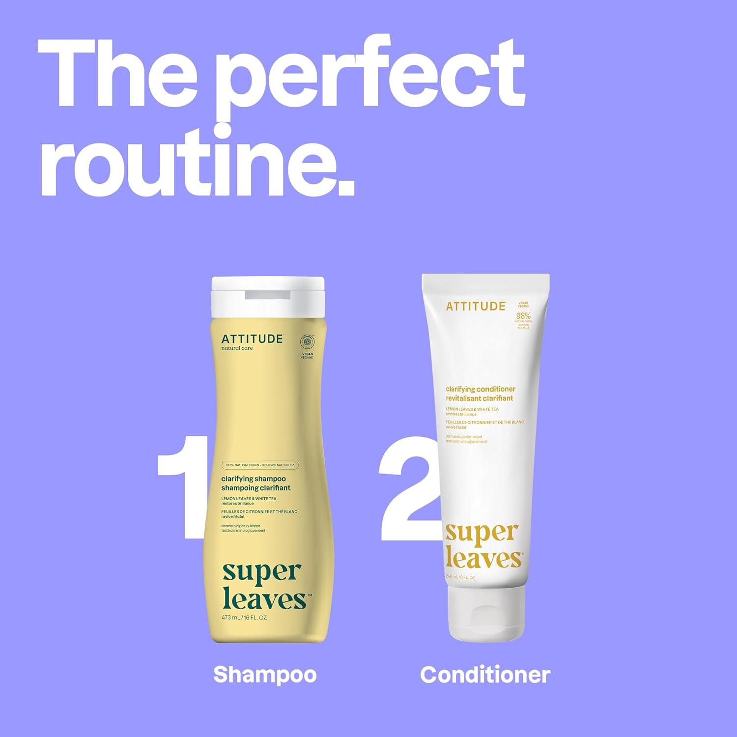 image:imageATTITUDE Clarifying Hair Shampoo EWG Verified Restores Shine Naturally Derived Ingredients Vegan and Plant Based Lemon Leaves and White Tea 16 Fl OzClarifying