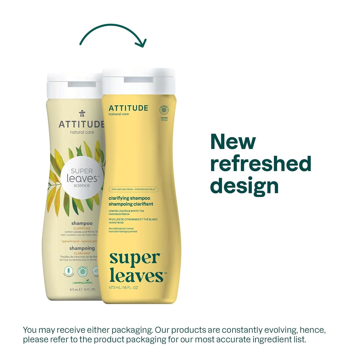 image:imageATTITUDE Clarifying Hair Shampoo EWG Verified Restores Shine Naturally Derived Ingredients Vegan and Plant Based Lemon Leaves and White Tea 16 Fl OzClarifying