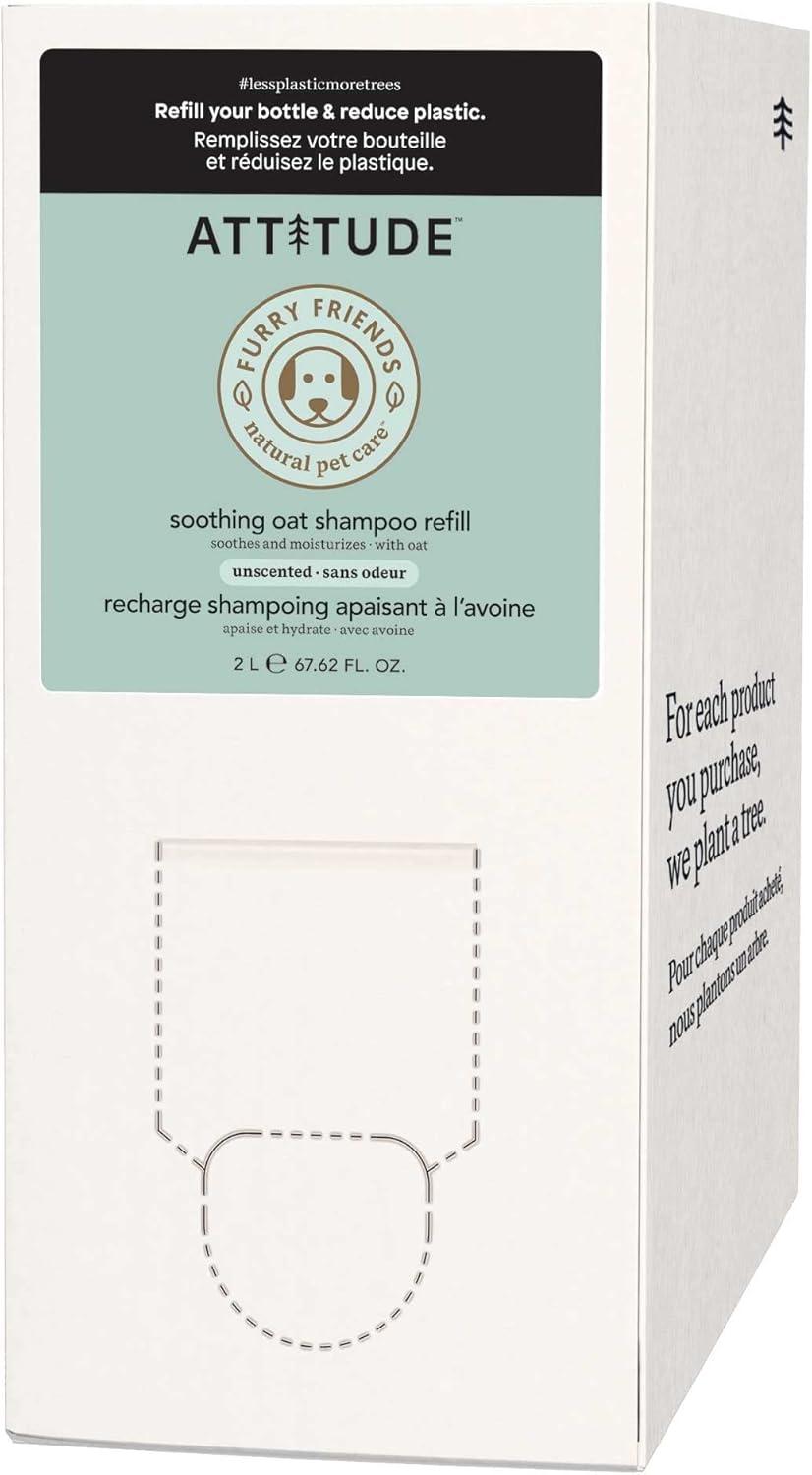 image:imageATTITUDE Itch Soothing Shampoo for Cat amp Dog Vegan and CrueltyFree Lavender 16 Fl OzUnscented Soothing Oatmeal