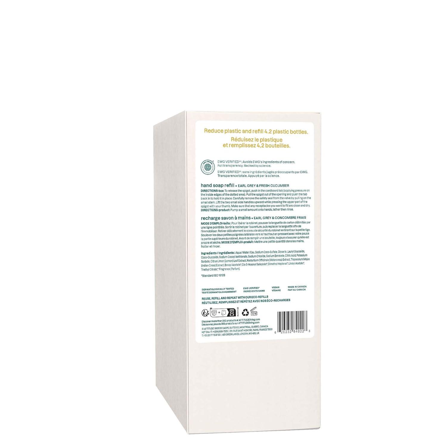 image:imageATTITUDE Liquid Hand Soap EWG Verified Plant and MineralBased Vegan Personal Care Products Coconut amp Wild Berries Scent 16 Fl OzLemon Leaves