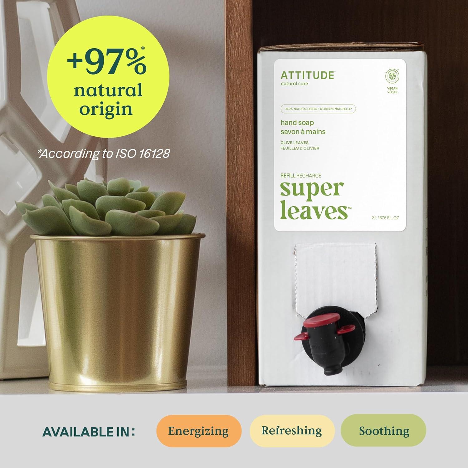 image:imageATTITUDE Liquid Hand Soap EWG Verified Plant and MineralBased Vegan Personal Care Products Coconut amp Wild Berries Scent 16 Fl OzPear Amber