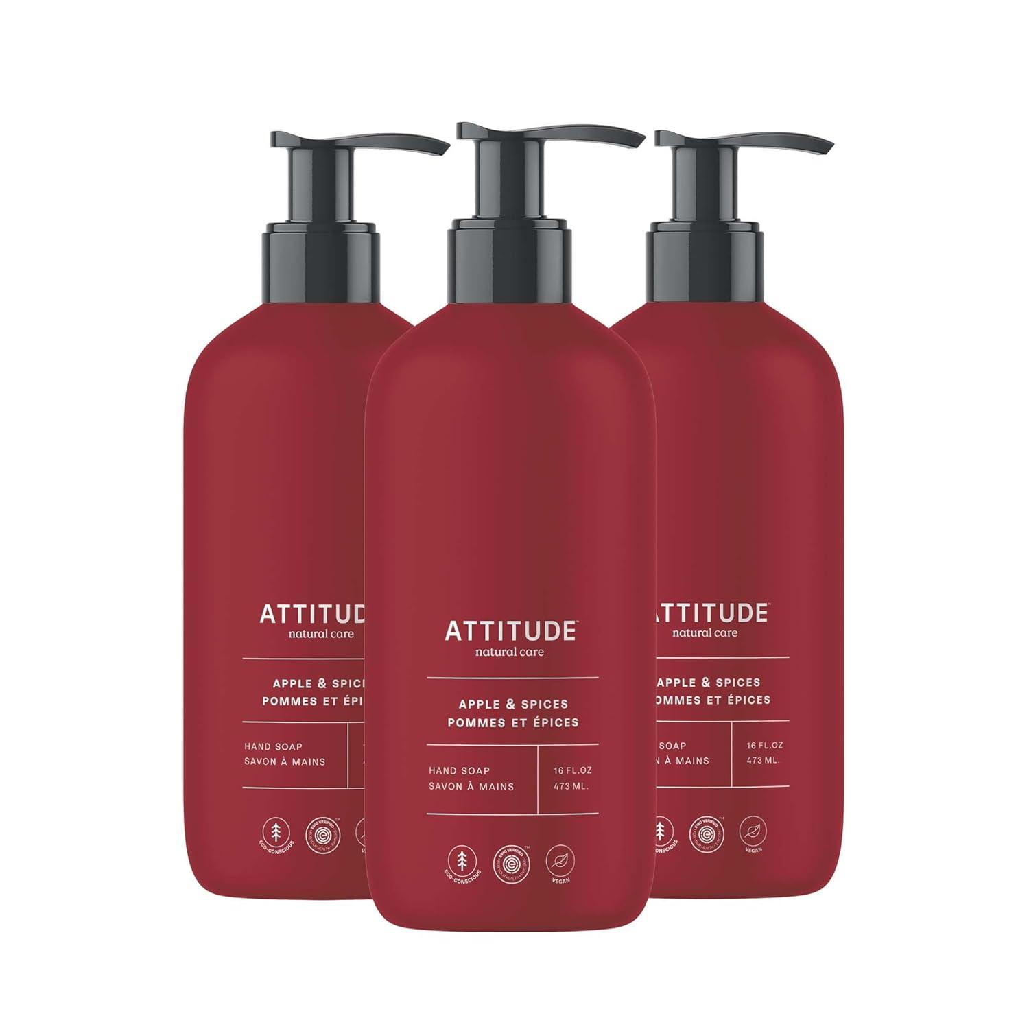 image:imageATTITUDE Liquid Hand Soap EWG Verified Plant and MineralBased Vegan Personal Care Products Pine amp Sage 16 Fl OzApple Spices