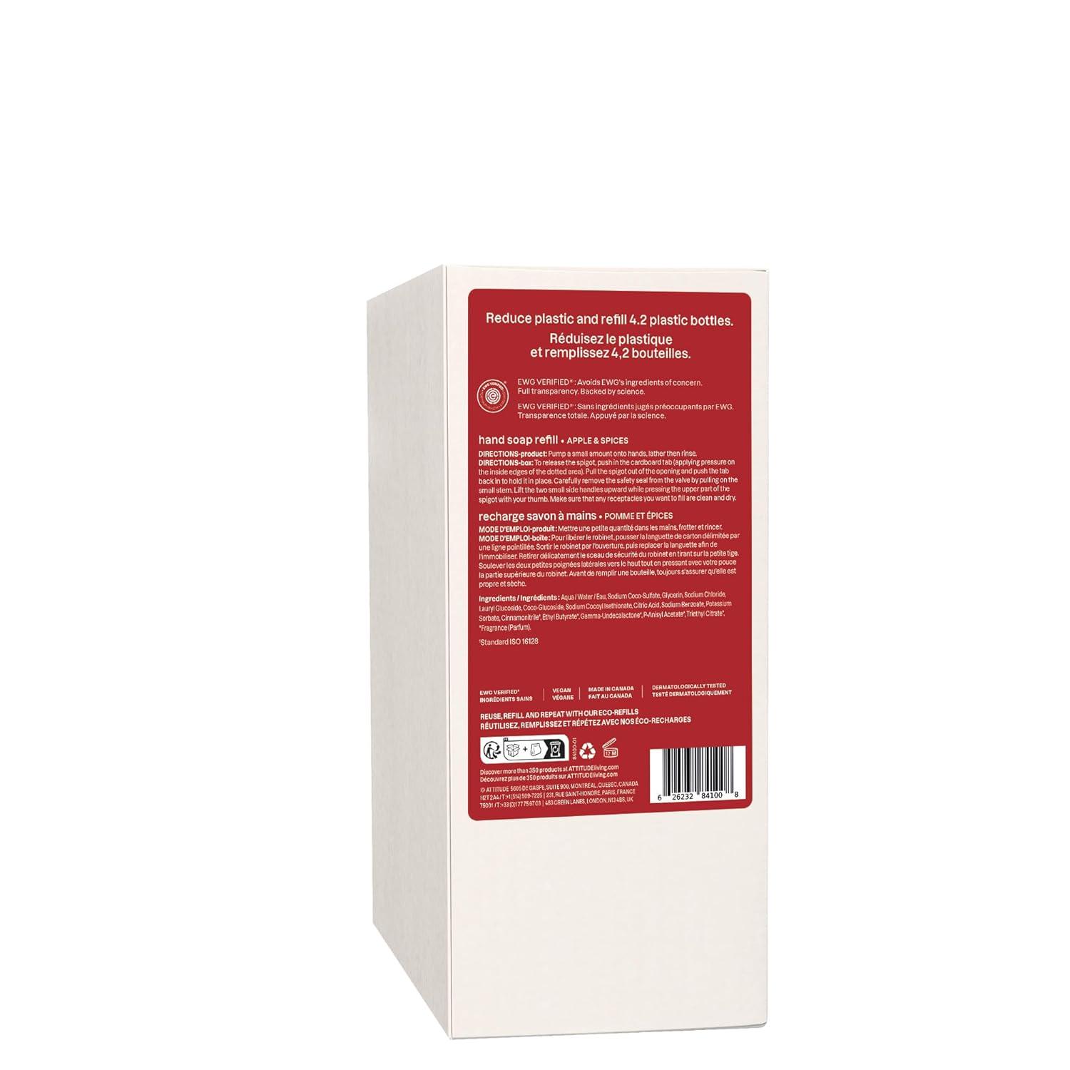 image:imageATTITUDE Liquid Hand Soap EWG Verified Plant and MineralBased Vegan Personal Care Products Pine amp Sage 16 Fl OzApple Spices