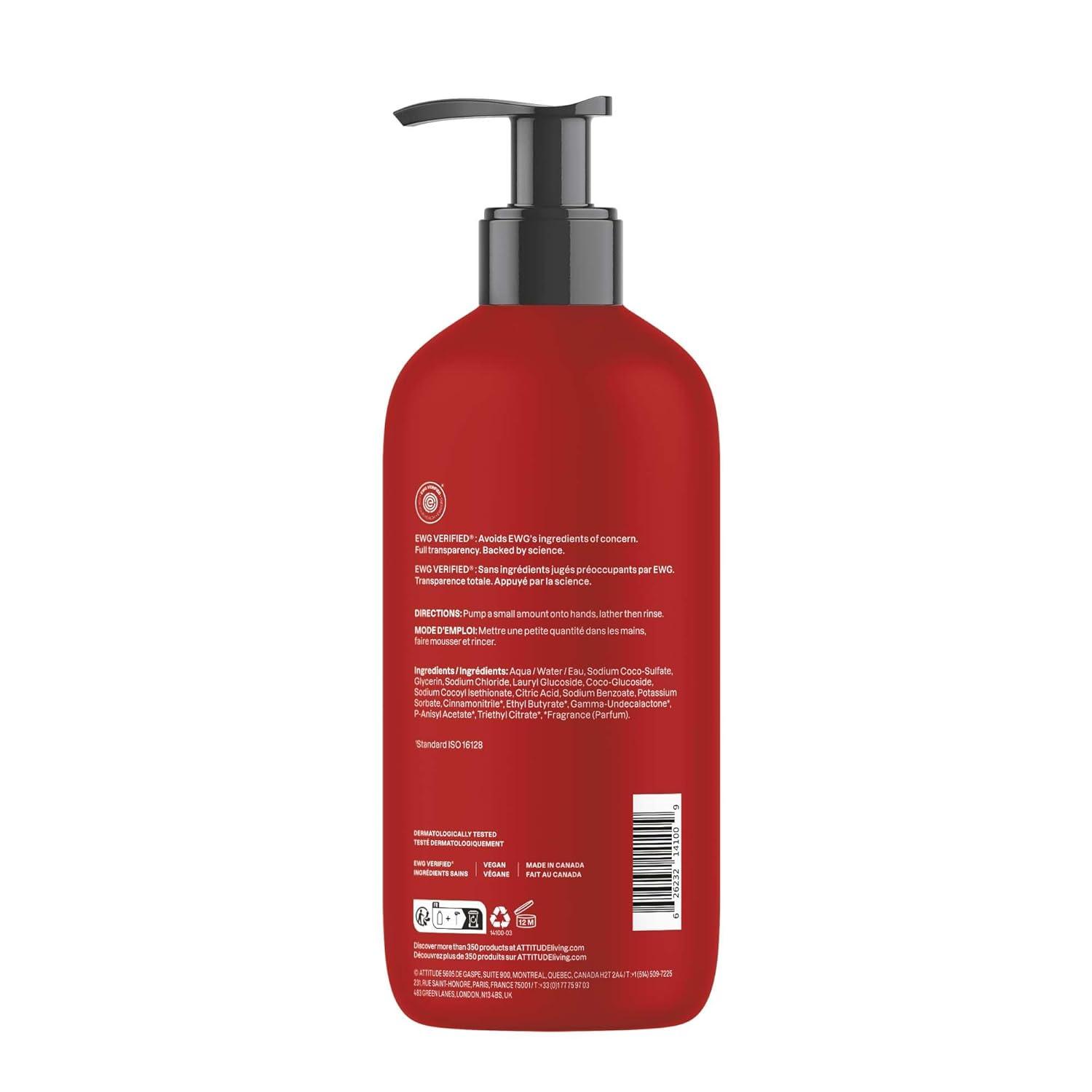 image:imageATTITUDE Liquid Hand Soap EWG Verified Plant and MineralBased Vegan Personal Care Products Pine amp Sage 16 Fl OzApple Spices