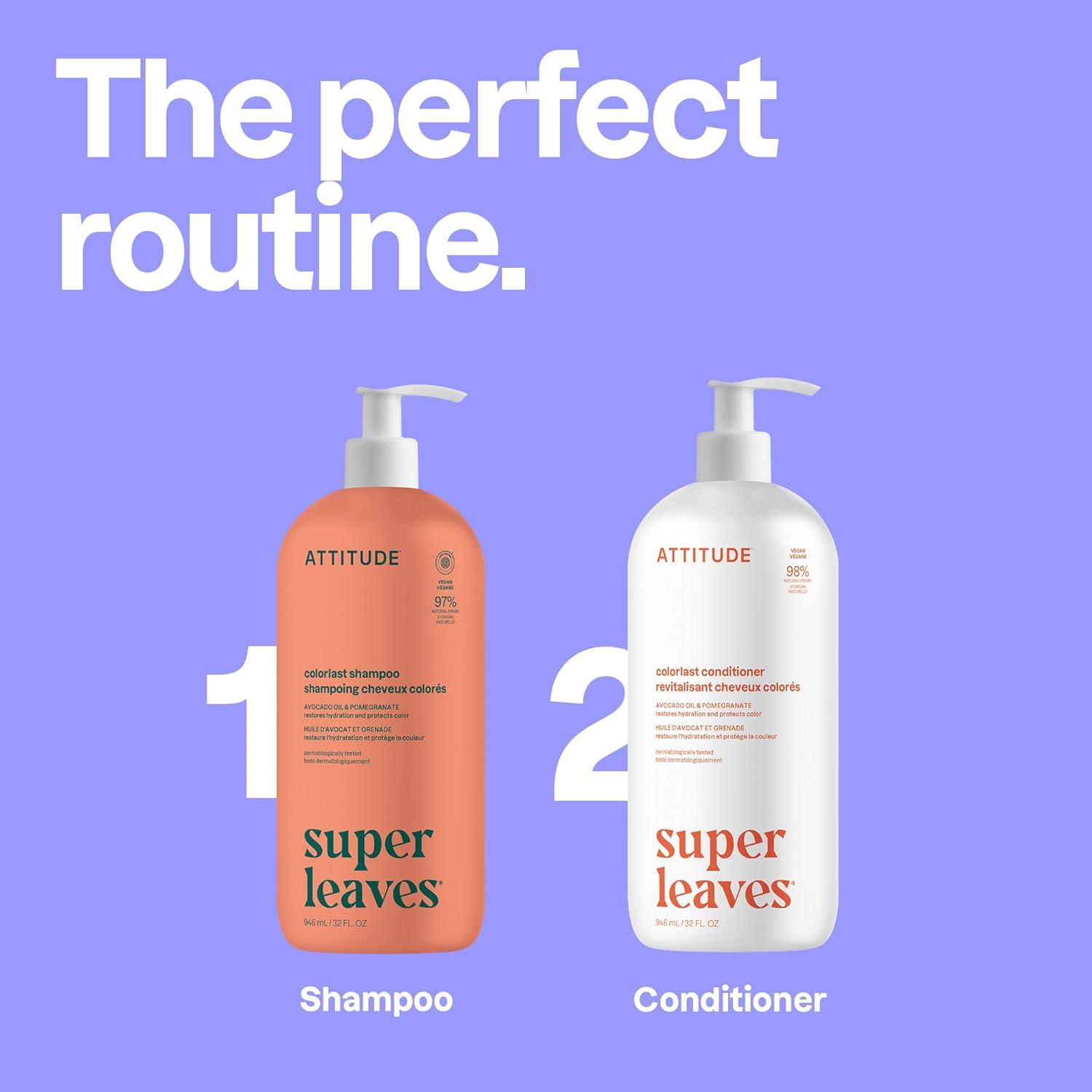 image:imageATTITUDE Moisture Rich Hair Shampoo EWG Verified For Dry and Damaged Hair Naturally Derived Ingredients Vegan and Plant Based Quinoa and Jojoba Bulk Refill 676 Fl OzColorlast