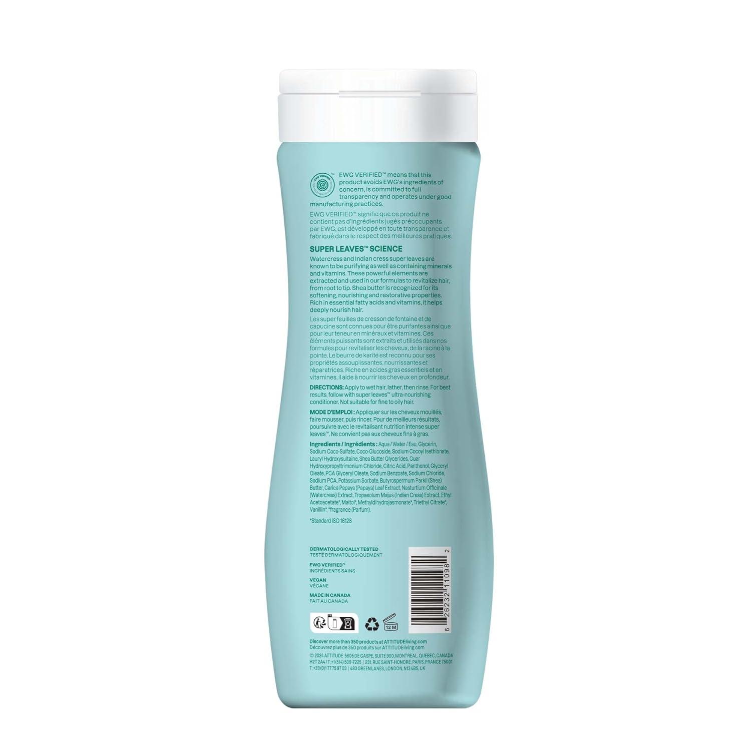 image:imageATTITUDE Moisture Rich Hair Shampoo EWG Verified For Dry and Damaged Hair Naturally Derived Ingredients Vegan and Plant Based Quinoa and Jojoba Bulk Refill 676 Fl OzOrange Blossom