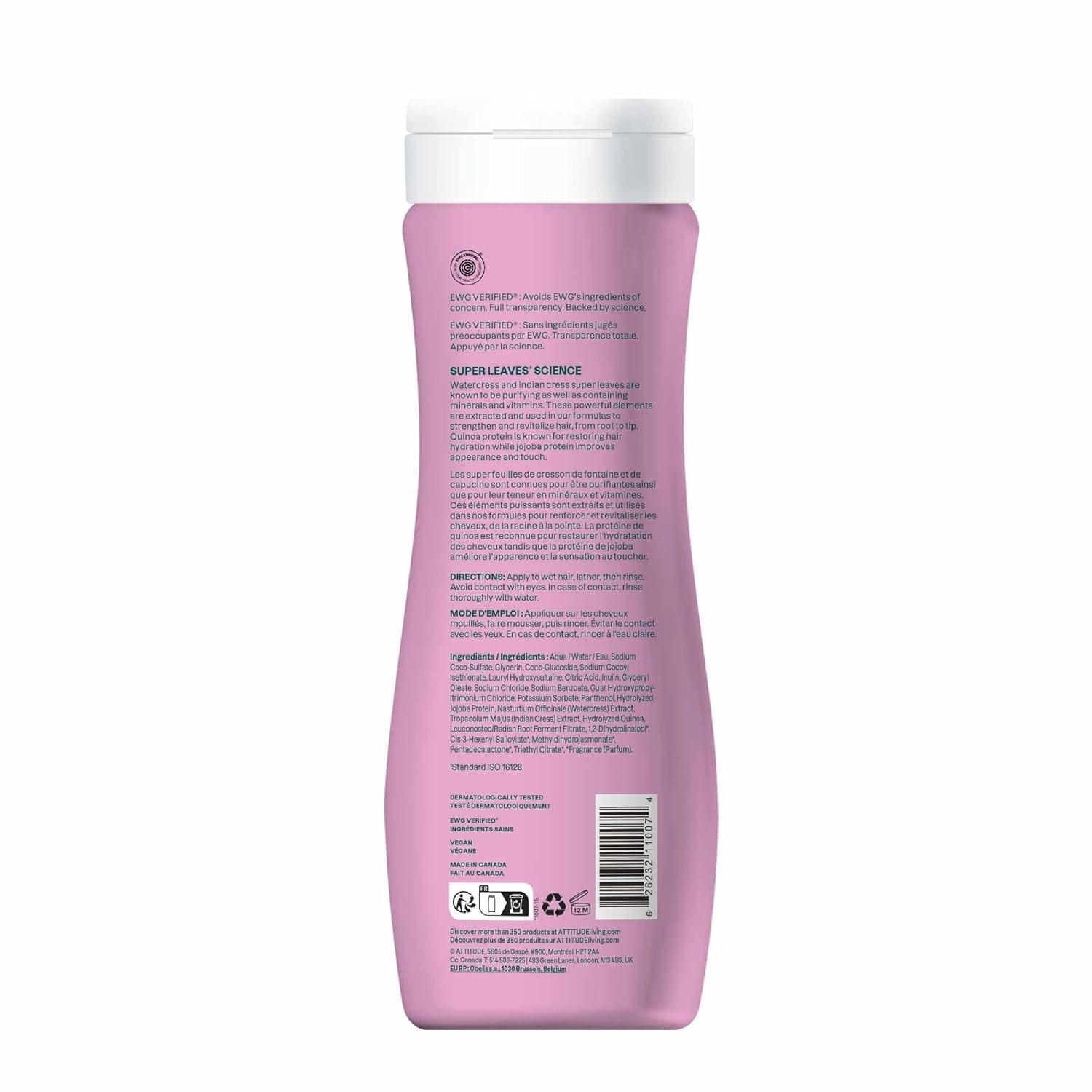 image:imageATTITUDE Moisture Rich Hair Shampoo EWG Verified For Dry and Damaged Hair Naturally Derived Ingredients Vegan and Plant Based Quinoa and Jojoba Bulk Refill 676 Fl OzMoisture Rich