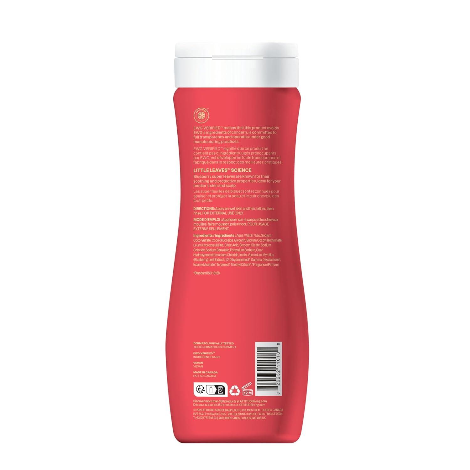 image:imageATTITUDE Shampoo and Body Wash for Kids EWG Verified Hair and Body Cleanser Dermatologically Tested Soap Plant and Mineral Based Bath Products Vegan Mango 16 Fl OzMango