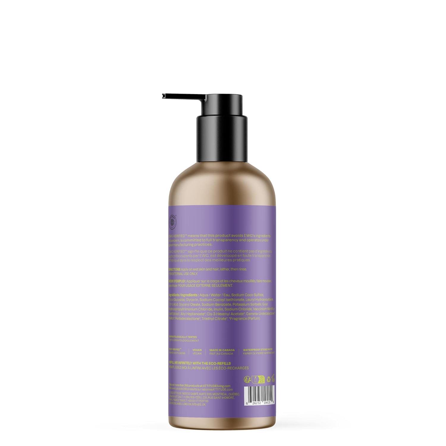 image:imageATTITUDE Shampoo and Body Wash for Kids EWG Verified Hair and Body Cleanser Dermatologically Tested Soap Plant and Mineral Based Bath Vegan Refillable Bottle Watermelon and Coco 16 Fl OzVanilla Pear