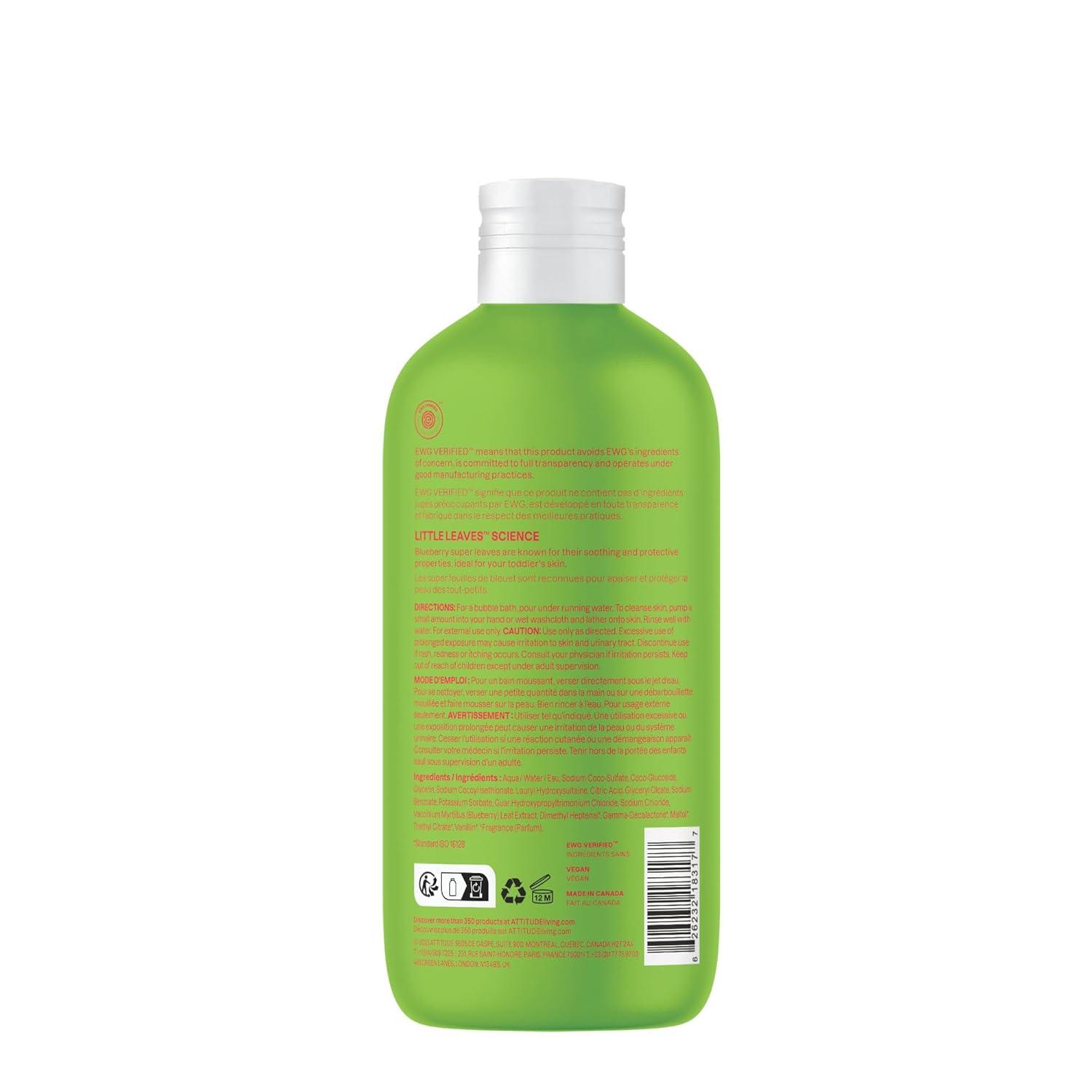 image:imageAttitude Bubble Wash for Kids EWG Verified Bubble Bath Hair Shampoo and Body Soap Dermatologically Tested Plant and MineralBased Vegan Mango 16 Fl OzWatermelon Coco