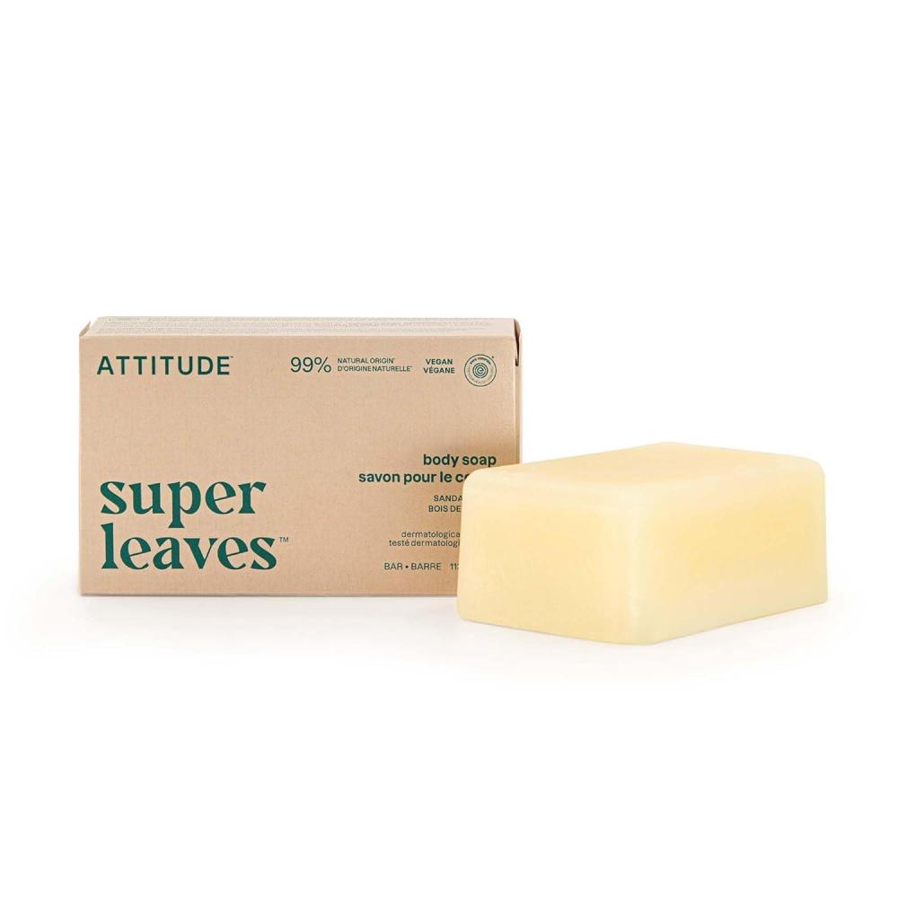 image:imageATTITUDE Bath and Shower Body Soap Bar EWG Verified Plasticfree Plant and MineralBased Ingredients Vegan and Crueltyfree Personal Care Products Sea Salt 4 OuncesSandalwood