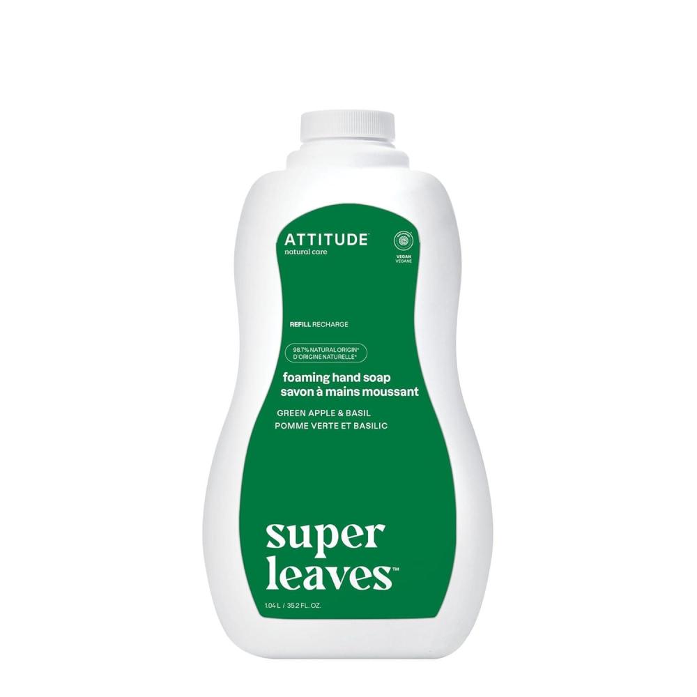 image:imageATTITUDE Foaming Hand Soap EWG Verified Plant and MineralBased Ingredients Vegan and Crueltyfree Personal Care Products Orange Blossom amp Eucalyptus Scent10 Fl OzGreen Apple  Basil