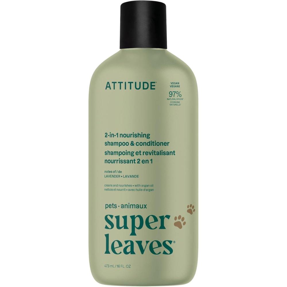 image:imageATTITUDE Itch Soothing Shampoo for Cat amp Dog Vegan and CrueltyFree Lavender 16 Fl OzLavender Argan Oil 2in1 Nourishing