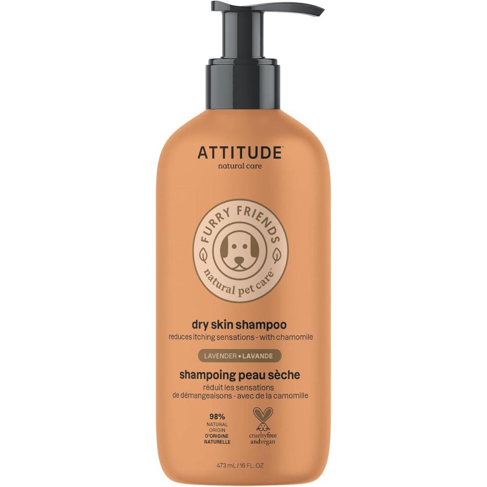 image:imageATTITUDE Itch Soothing Shampoo for Cat amp Dog Vegan and CrueltyFree Lavender 16 Fl OzLavender  Itch Soothing