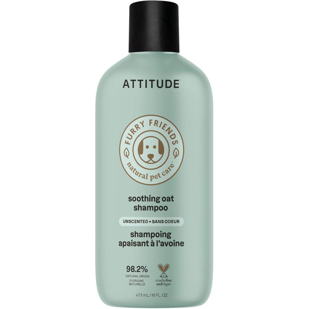 image:imageATTITUDE Itch Soothing Shampoo for Cat amp Dog Vegan and CrueltyFree Lavender 16 Fl OzUnscented  Soothing Oatmeal