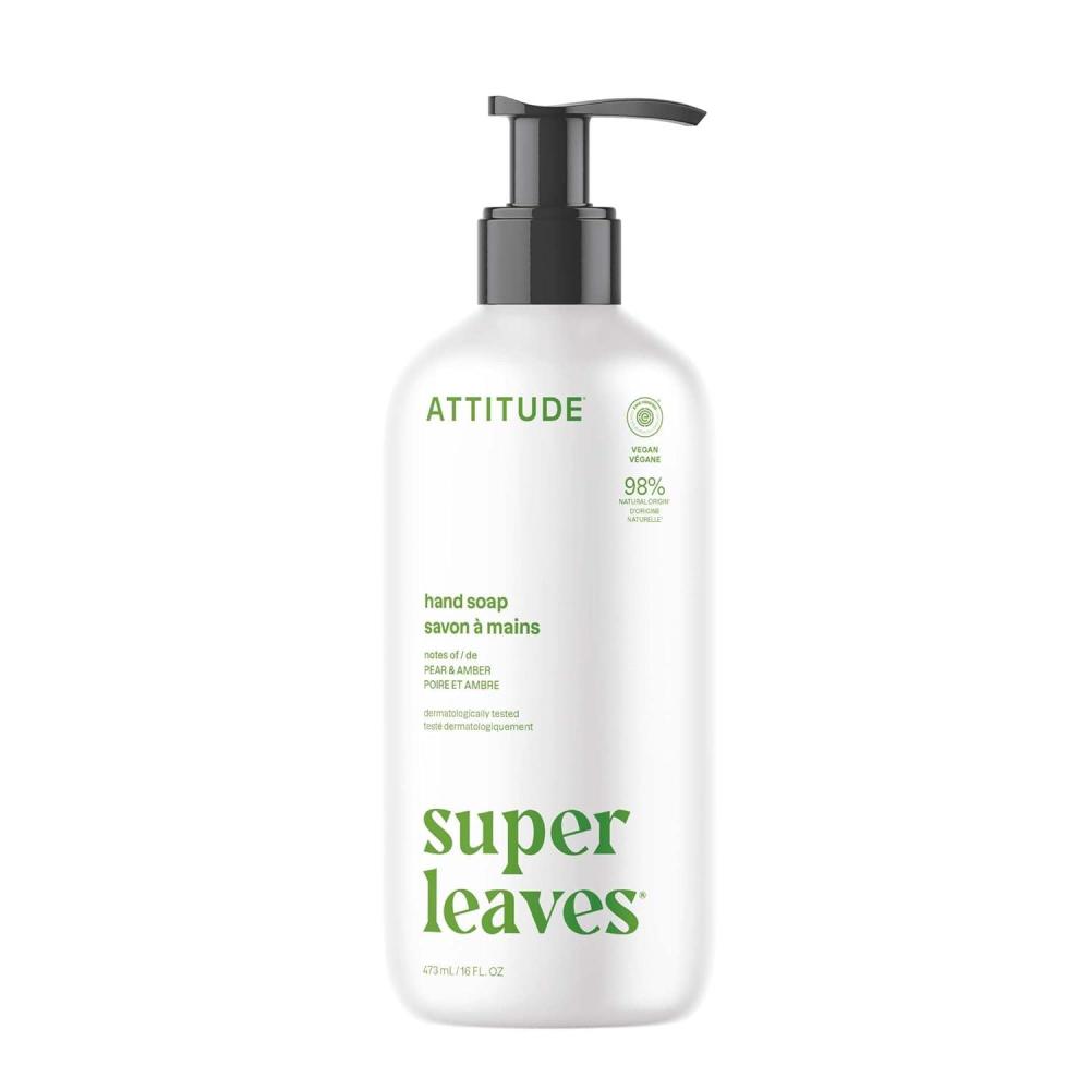 image:imageATTITUDE Liquid Hand Soap EWG Verified Plant and MineralBased Vegan Personal Care Products Coconut amp Wild Berries Scent 16 Fl OzPear  Amber