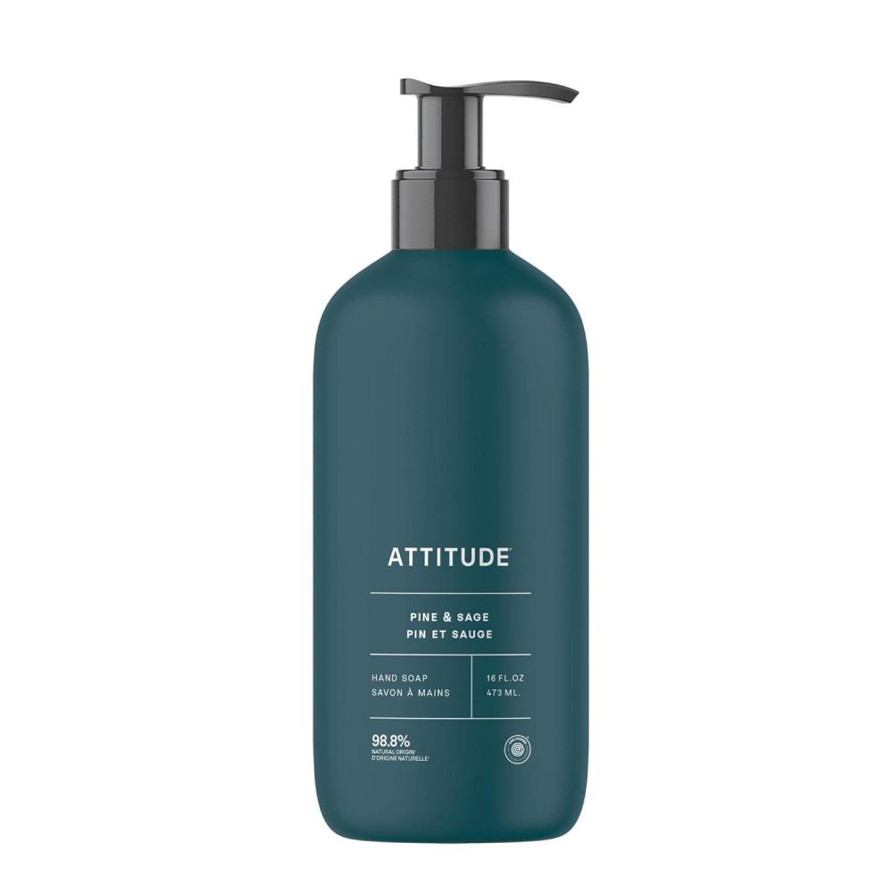 image:imageATTITUDE Liquid Hand Soap EWG Verified Plant and MineralBased Vegan Personal Care Products Pine amp Sage 16 Fl OzPine  Sage