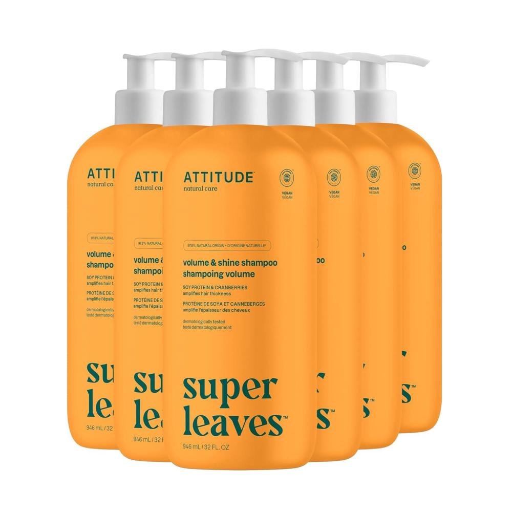 image:imageATTITUDE Moisture Rich Hair Shampoo EWG Verified For Dry and Damaged Hair Naturally Derived Ingredients Vegan and Plant Based Quinoa and Jojoba Bulk Refill 676 Fl OzVolume  Shine