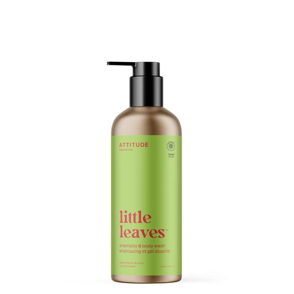 image:imageATTITUDE Shampoo and Body Wash for Kids EWG Verified Hair and Body Cleanser Dermatologically Tested Soap Plant and Mineral Based Bath Vegan Refillable Bottle Watermelon and Coco 16 Fl OzWatermelon  Coco