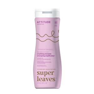 ATTITUDE Amplifying Shampoo for Curly Hair with Coconut Oil, EWG Verified, Vegan and Naturally Derived Ingredients, 2a, 2b, 2c Curl Type, Gives body to Curls, 16 Fl Oz(Curl Amplifying)