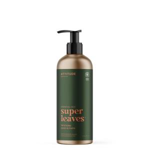 ATTITUDE Gentle Hand Soap for Sensitive Skin, EWG Verified, Enriched with Oats, Dermatologically Tested, Vegan, Unscented, Aluminum Bottle, 16 Fl Oz(Patchouli & Black Pepper)