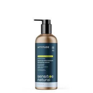 ATTITUDE Hair Shampoo for Sensitive Dry Scalp, EWG Verified, Soothing Oat, Dry and Damaged Hair, Naturally Derived Ingredients, Vegan and Plant-Based, Nourishing, Avocado Oil, 16 Fl Oz(Volume and Shine – Unscented (Aluminum Bottle))